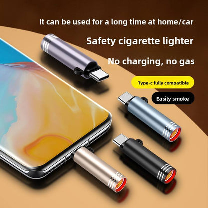 Type-C Portable USB Lighter – Blow-to-Ignite Flameless Technology