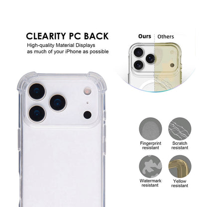 Shelf Squad Anti-Fall Transparent Back Cover for Apple iPhone 17 Air | Shockproof Airbag Bumper, Crystal Clear Case