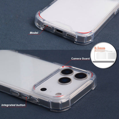 Shelf Squad Anti-Fall Transparent Back Cover for Apple iPhone 17 Air | Shockproof Airbag Bumper, Crystal Clear Case