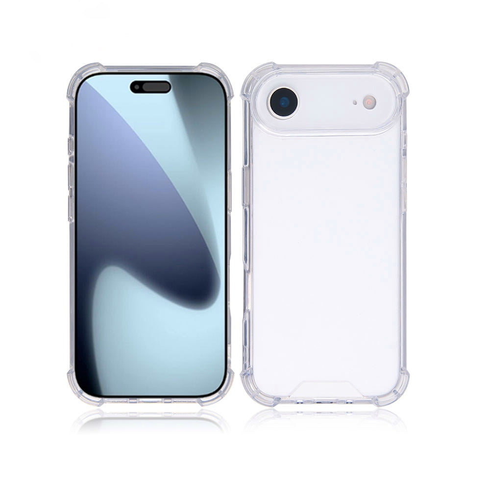 Shelf Squad Anti-Fall Transparent Back Cover for Apple iPhone 17 Air | Shockproof Airbag Bumper, Crystal Clear Case