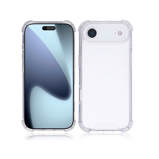 Shelf Squad Anti-Fall Transparent Back Cover for Apple iPhone 17 Air | Shockproof Airbag Bumper, Crystal Clear Case